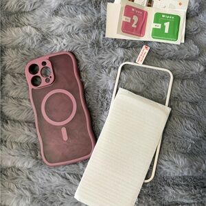 MagSafe Phone Case for iPhone 16 pro max and glass screen protector